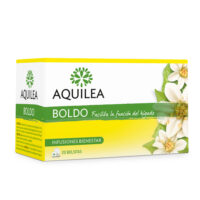 Box  of  Aquilea  Infusiones  Boldo  by  Aquilea,  a  herbal  infusion  indicated  for  healthy  digestion  and  liver  function  support.