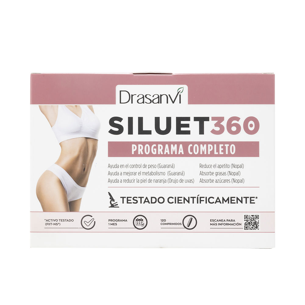 179881.jpg Box of Drasanvi Siluet 360 825 mg 120 Capsules by Drasanvi, a capsule indicated for weight management and metabolic balance.