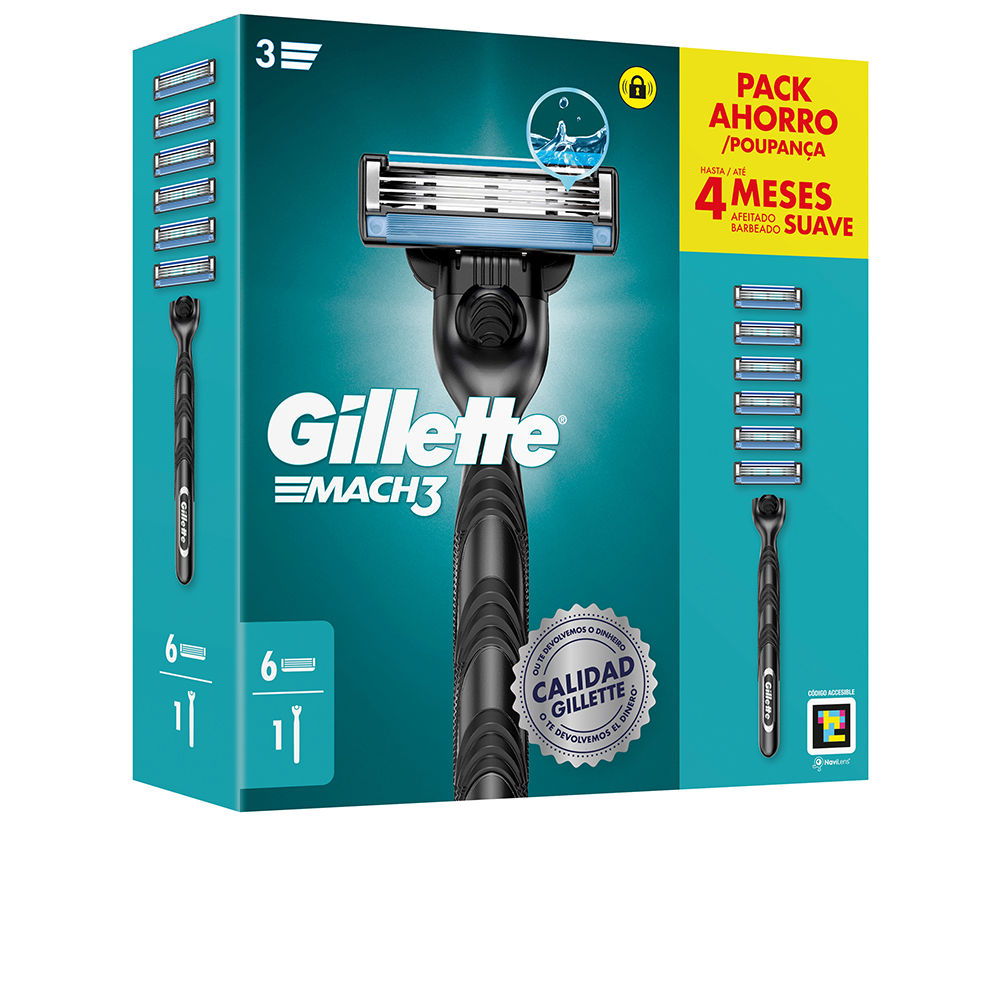 200695.jpg Gillette Mach3 Set Razor + Blade Refills - Image 1