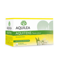 Box  of  Aquilea  Infusion  for  Blood  Pressure  by  Aquilea,  a  herbal  supplement  indicated  for  cardiovascular  health  and  blood  pressure.