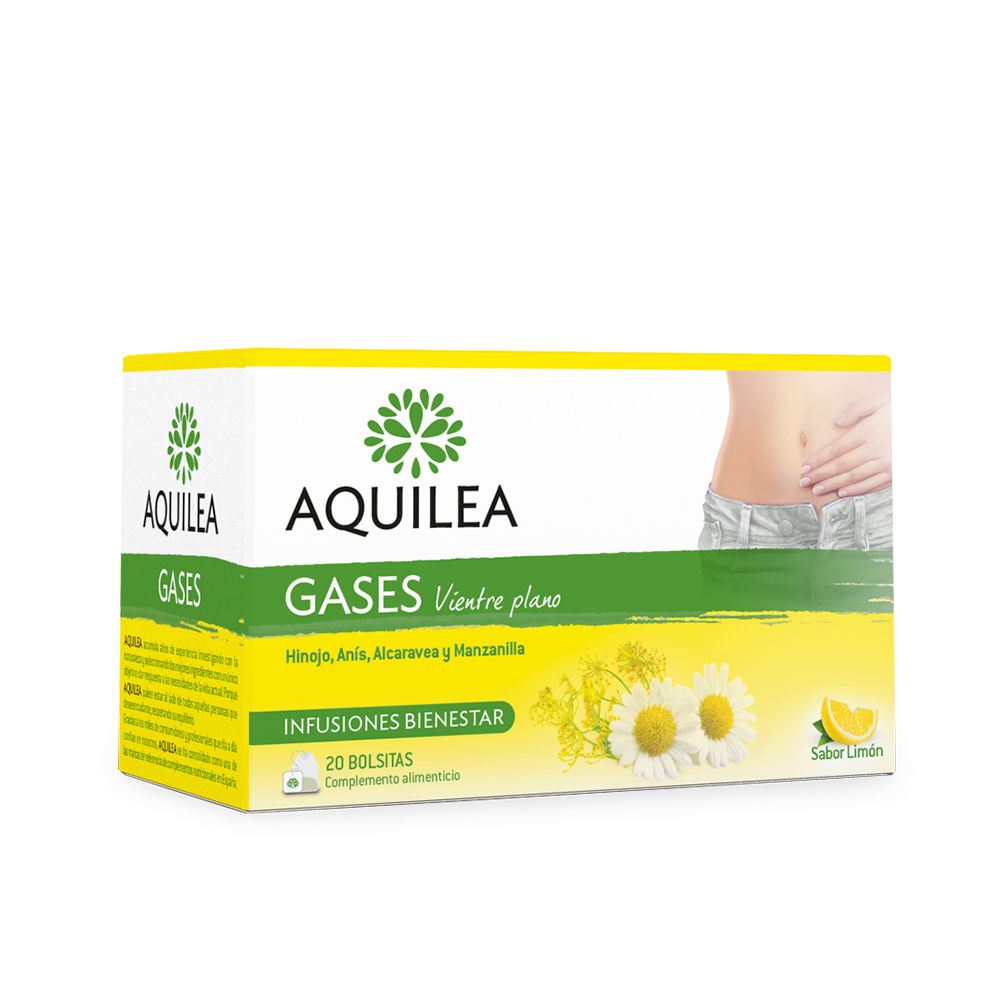 50013990.jpg Sachet of Aquilea Gases Infusions by Aquilea, a herbal infusion indicated for reducing gas and digestive bloating.