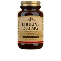 Box  of  Solgar  Choline  350  Mg  Vegetable  Capsules  by  Solgar,  a  capsule  indicated  for  liver  function  and  lipid  metabolism.
