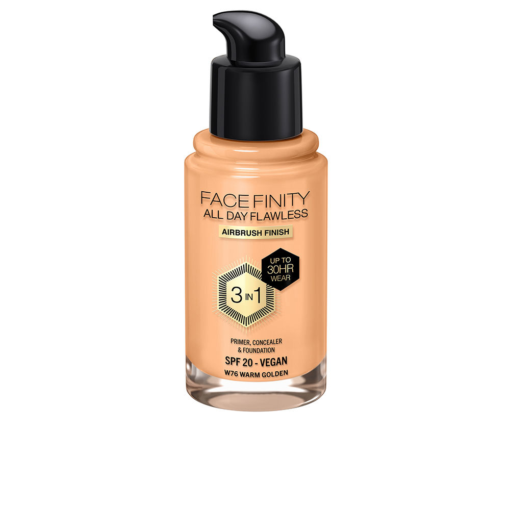 187297-1.jpg Max Factor Facefinity All Day Flawless 3 In 1 Foundation Color W76 Warm Golden 30ml - Image 1