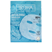 Sachet  of  Iroha  Anti-Blemish  Tissue  Facial  Mask,  a  tissue  mask  indicated  for  purifying  skin  and  reducing  blemishes.