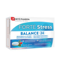 Product  container  of  Forté  Pharma  Stress  Balance  24H  Tablets  by  Forté  Pharma,  a  supplement  indicated  for  emotional  balance.