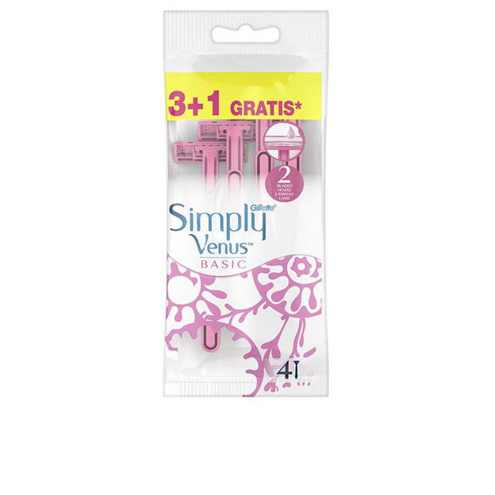 205109.jpg Gillette Venus 2 Simply Basic Disposable Razors x4 - Image 1
