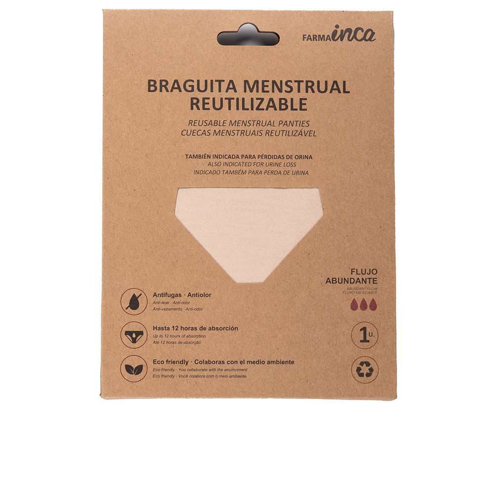 205793-1.jpg Inca Reusable Menstrual Panties Abundant Flow Nude Size S x1 - Image 1