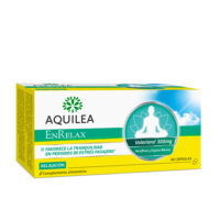 Box  of  Aquilea  Enrelax  Valerian  Capsules  by  Aquilea,  a  capsule  supplement  indicated  for  relaxation  and  restful  sleep.