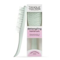 Product  container  of  Tangle  Teezer  Wet  Detangler  Extra  Gentle  Brush  Green  by  Tangle  Teezer,  a  brush  indicated  for  fragile  hair.
