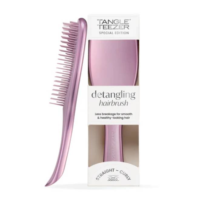 Tangle Teezer Wet Detangler Brush Chrome Mauve Tangle Teezer Wet Detangler Brush Chrome Mauve - Image 1