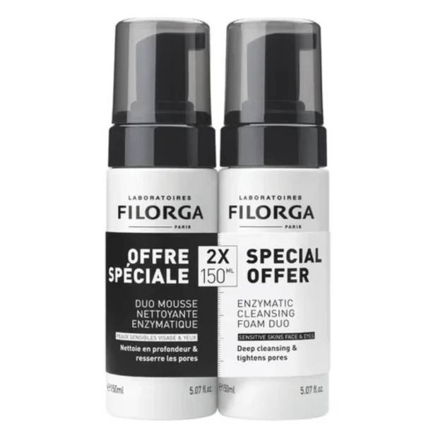 Filorga Duo Skin Prep Enzymatic Cleansing Foam 2x150ml Filorga Duo Skin Prep Espuma Limpiadora Enzimática 2x150ml - Image 1