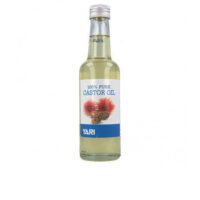 Bottle  of  Yari  100%  Pure  Castor  Oil  by  Yari,  a  natural  oil  indicated  for  nourishing  the  skin  and  promoting  hair  growth.