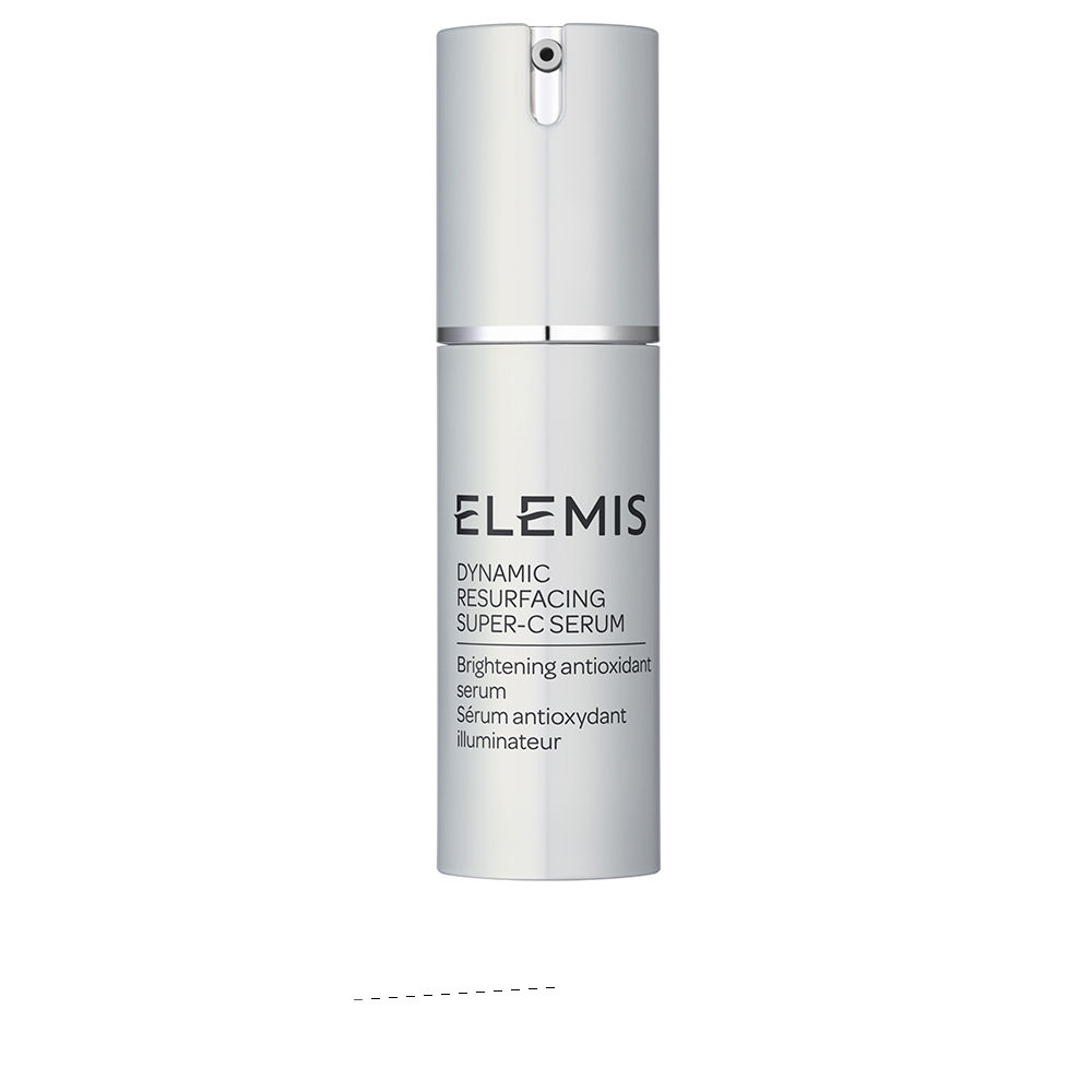 185209-1.jpg Bottle of Elemis Dynamic Resurfacing Super-C Serum by Elemis, a fluid serum indicated for brightening and evening the complexion.