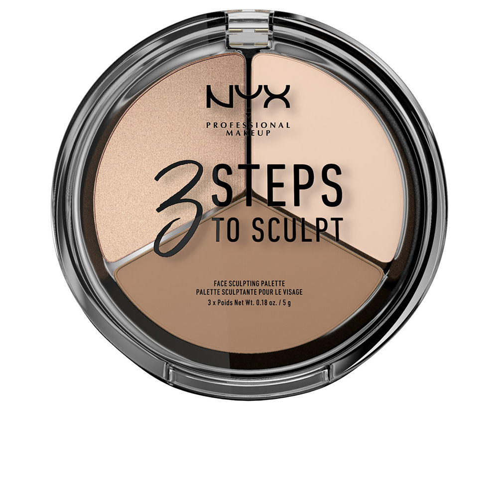 201752-1.jpg NYX 3 Steps to Sculpt Face Sculpting Palette Color Fair 5gr - Image 1