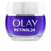 Jar  of  Olay  Regenerist  Retinol24  Night  Moisturizing  Cream  by  Olay,  a  night  cream  indicated  for  fine  lines  and  wrinkles.