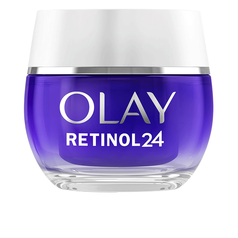 204086-1.jpg Jar of Olay Regenerist Retinol24 Night Moisturizing Cream by Olay, a night cream indicated for fine lines and wrinkles.