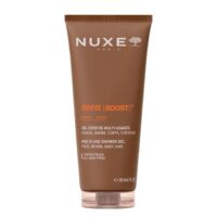 Bottle  of  Nuxe  Men  Boost  Multi-Use  Shower  Gel  by  Nuxe,  a  shower  gel  indicated  for  cleansing  the  body,  hair,  beard  and  face.