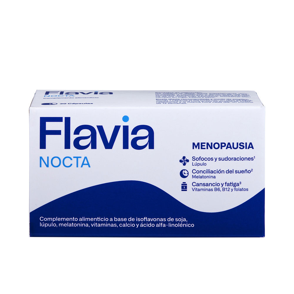 207896.jpg Box of Flavia Nocta Capsules by Flavia, a capsule supplement indicated for sleep wake cycles and overall vitality.