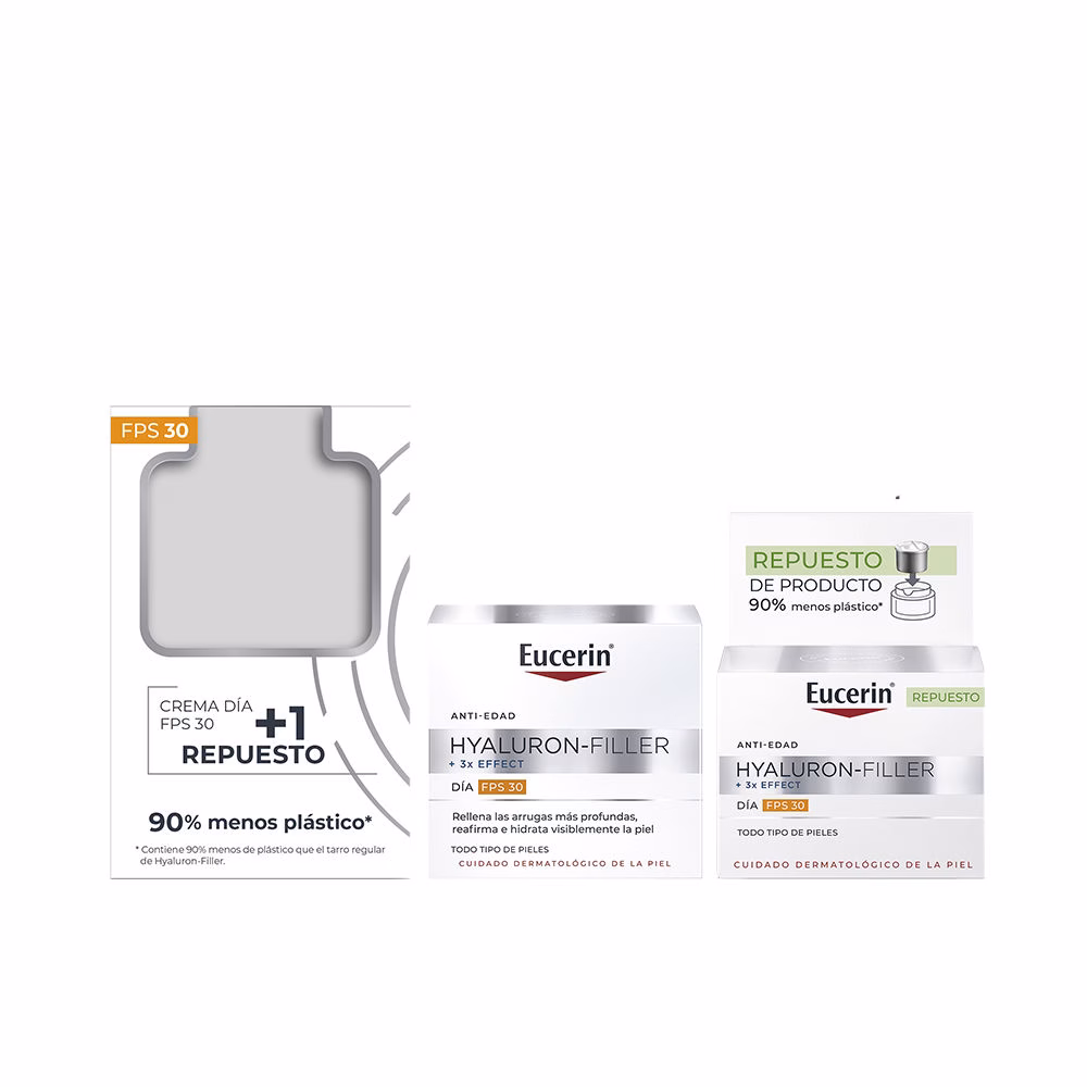 216181.jpg Eucerin Hyaluron Filler 3x Effect Set Day Cream SPF30 + リフィル - 画像 (1)