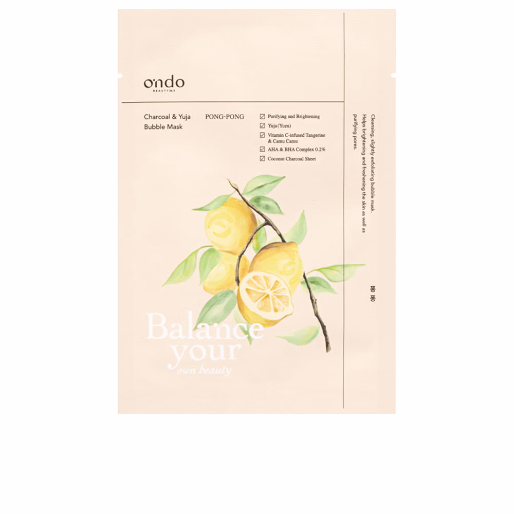 163690.jpg Ondo Beauty 36.5 Charcoal And Yuja Bubble Mask 25ml - Image 1